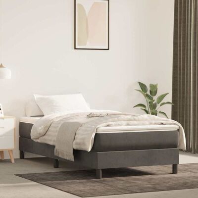 VIDAXL Materasso A Molle Insacchettate Rigidità Media Grigio Scuro 100x190x20 Cm Twin In Velluto VIDAXL Materasso A Molle Insacchettate Rigidità Media Grigio Scuro 100x190x20 Cm Twin In Velluto