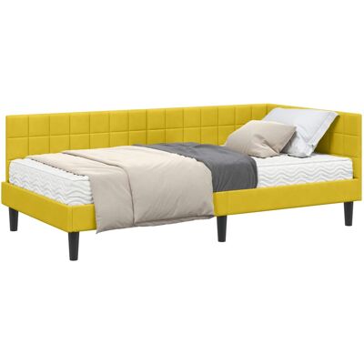 VIDAXL Struttura Letto Angolare Con Materasso 2 Pz Giallo 90 X 190 Cm VIDAXL Struttura Letto Angolare Con Materasso 2 Pz Giallo 90 X 190 Cm