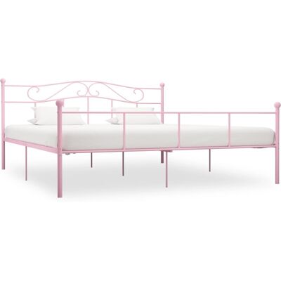 vidaXL - Rosa Metallo 180x200cm - Metallo - Bed Frame vidaXL - Rosa Metallo 180x200cm - Metallo - Bed Frame