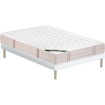 Unique Set 140 X 190 Cm Rete Imbottito + Materasso A Molle Insacchettate 5 Zone Memory Foam E Tessuto Anti-cimici Del Letto Sp.24 Cm - Virevo Di Naturea Unique Set 140 X 190 Cm Rete Imbottito + Materasso A Molle Insacchettate 5 Zone Memory Foam E Tessuto Anti-cimici Del Letto Sp.24 Cm - Virevo Di Naturea
