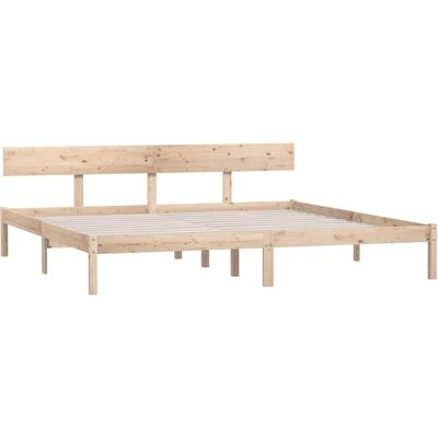 VIDAXL Giroletto Senza Materasso In Legno Massello 200x200 Cm - VIDAXL Giroletto Senza Materasso In Legno Massello 200x200 Cm -