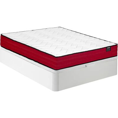 Unique Set 160 X 200 Cm Rete Letto Contenitore Bianca + Materasso A Molle Insacchettate Sp.20cm - Jubia Di Ysmée Unique Set 160 X 200 Cm Rete Letto Contenitore Bianca + Materasso A Molle Insacchettate Sp.20cm - Jubia Di Ysmée
