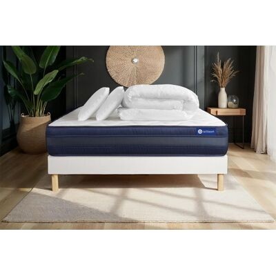 ACTISOM Pacchetto Letto Completo - Materasso 160x200cm + Box Spring Con Doghe (kit) + 2 Cuscini + Piumino - Actiflex Tech ACTISOM Pacchetto Letto Completo - Materasso 160x200cm + Box Spring Con Doghe (kit) + 2 Cuscini + Piumino - Actiflex Tech