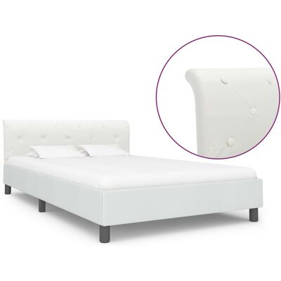 vidaXL Struttura letto Bianco Pelle Sintetica 140×200 cm - Struttura di letto vidaXL Struttura letto Bianco Pelle Sintetica 140×200 cm - Struttura di letto