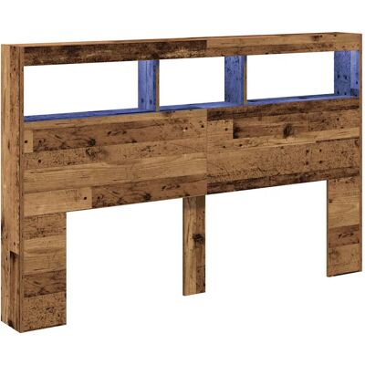 HELLOSHOP26 Armadio Testata Letto Vintage Con Led 160 X 17 X 102 Cm Pratico Spazio Portaoggetti Design Moderno In Legno Multistrato Legno Vecchio 020051947 HELLOSHOP26 Armadio Testata Letto Vintage Con Led 160 X 17 X 102 Cm Pratico Spazio Portaoggetti Design Moderno In Legno Multistrato Legno Vecchio 020051947