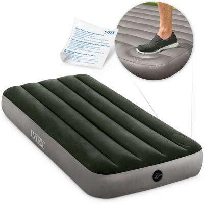 Intex Materasso Mezza Piazza Gonfiabile Airbed Dura-beam Standard Downy' Con Pompa A Pedale Verde 76x191x25 Cm - Cod. 64760 Intex Materasso Mezza Piazza Gonfiabile Airbed Dura-beam Standard Downy' Con Pompa A Pedale Verde 76x191x25 Cm - Cod. 64760