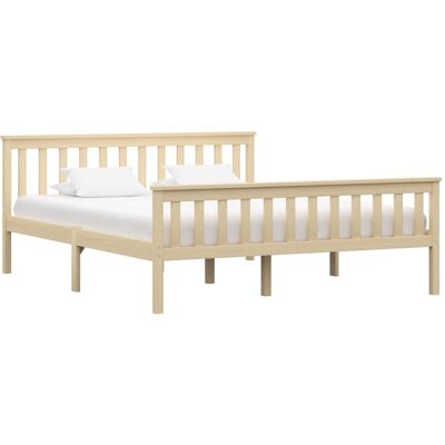 Struttura letto in pino massiccio vidaXL 160x200cm - Legno chiaro - Arredamento camera da letto Struttura letto in pino massiccio vidaXL 160x200cm - Legno chiaro - Arredamento camera da letto