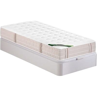 Unique Set 90 X 190 Cm Rete Contenitore Bianca + Materasso A Molle Insacchettate 5 Zone Memory Foam E Tessuto Anti-cimici Del Letto Sp.24 Cm - Virevo Di Naturea Unique Set 90 X 190 Cm Rete Contenitore Bianca + Materasso A Molle Insacchettate 5 Zone Memory Foam E Tessuto Anti-cimici Del Letto Sp.24 Cm - Virevo Di Naturea