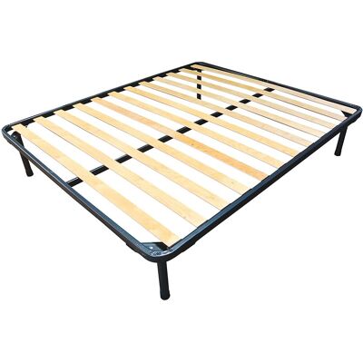 BALDIFLEX - Rete A Doghe In Legno Con Struttura In Ferro Napoleone Matrimoniale Misura 170x200 Cm BALDIFLEX - Rete A Doghe In Legno Con Struttura In Ferro Napoleone Matrimoniale Misura 170x200 Cm