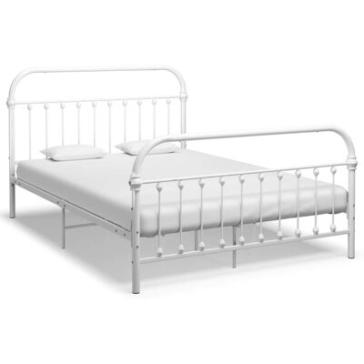 VIDAXL Giroletto Bianco In Metallo 120x200 Cm VIDAXL Giroletto Bianco In Metallo 120x200 Cm