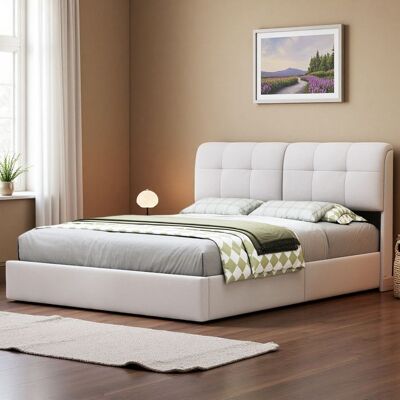 OEM Letto Matrimoniale 160x200 - Sm03 - Velluto Beige - Contenitore Idraulico - Led Rgb Integrato OEM Letto Matrimoniale 160x200 - Sm03 - Velluto Beige - Contenitore Idraulico - Led Rgb Integrato