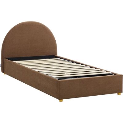 Unique Letto Con Contenitore 90 X 190 Cm Velluto A Coste Marrone - Lirimo Unique Letto Con Contenitore 90 X 190 Cm Velluto A Coste Marrone - Lirimo