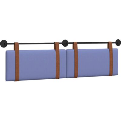 VIDAXL Testata Appesa Tinta Unita Blu Jeans 190 X 55 X 5 Cm Pu Antico VIDAXL Testata Appesa Tinta Unita Blu Jeans 190 X 55 X 5 Cm Pu Antico