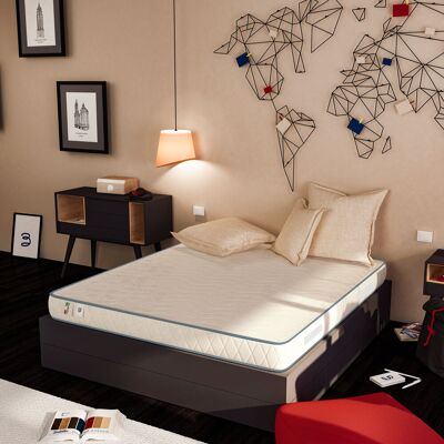 BALDIFLEX Materasso H 12 Cm Ortopedico Medio Rigido 100% Made In Italy Bordato, Basic Con Maniglie Singolo Con Rivestimento Anallergico, Misura 90x190 Cm - BALDIFLEX Materasso H 12 Cm Ortopedico Medio Rigido 100% Made In Italy Bordato, Basic Con Maniglie Singolo Con Rivestimento Anallergico, Misura 90x190 Cm -