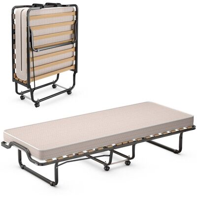 HELLOSHOP26 Letto Pieghevole 90 X 200 X 41 Cm Con Comodo Materasso In Memory Foam Beige Design Moderno 200012376 HELLOSHOP26 Letto Pieghevole 90 X 200 X 41 Cm Con Comodo Materasso In Memory Foam Beige Design Moderno 200012376