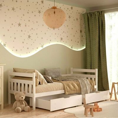 M&S Letto 90x200 Compreso Di Base E Cassetti David White M&S Letto 90x200 Compreso Di Base E Cassetti David White