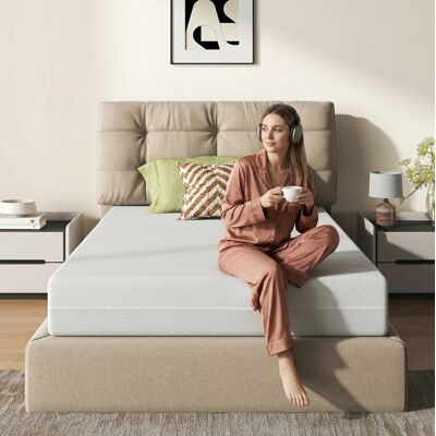 OKMYHOME Materasso In Schiuma D25 Traspirante Bianco OKMYHOME Materasso In Schiuma D25 Traspirante Bianco