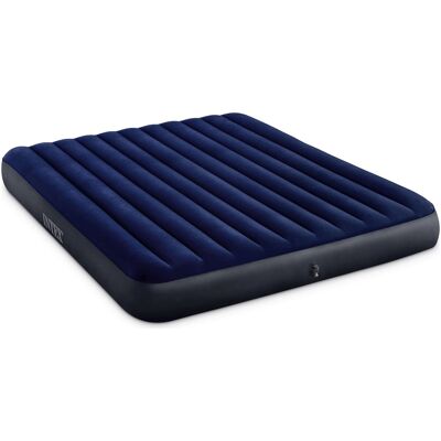 Intex 64755 - Materasso Gonfiabile Dura-beam Classic Downy Matrimoniale, Pvc, Blu, 183x203x25 Cm - Intex 64755 - Materasso Gonfiabile Dura-beam Classic Downy Matrimoniale, Pvc, Blu, 183x203x25 Cm -