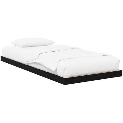 VIDAXL Struttura Letto A Terra Rovere Nero 75 X 190 Cm VIDAXL Struttura Letto A Terra Rovere Nero 75 X 190 Cm
