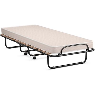 HELLOSHOP26 Letto Pieghevole Su Ruote 190 X 80 X 33 Cm Con Materasso In Schiuma Comfort Ottimale Design Moderno In Acciaio Beige 200012373 HELLOSHOP26 Letto Pieghevole Su Ruote 190 X 80 X 33 Cm Con Materasso In Schiuma Comfort Ottimale Design Moderno In Acciaio Beige 200012373