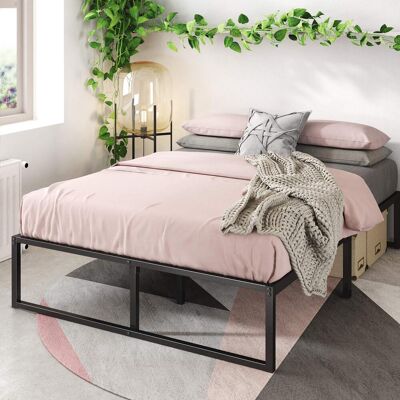 ZINUS Letto Lorelai 90 X 200 Cm – Altezza 36 Cm Con Spazio Sotto Il Letto – Telaio In Metallo – Nero ZINUS Letto Lorelai 90 X 200 Cm – Altezza 36 Cm Con Spazio Sotto Il Letto – Telaio In Metallo – Nero