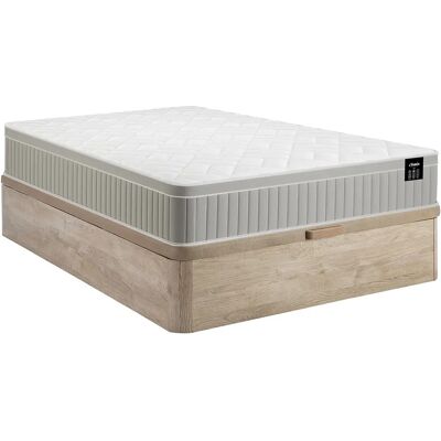 Unique Set 140 X 190 Cm Rete Letto Contenitore Naturale Chiaro + Materasso In Schiuma E Gel Memory 7 Zone Sp 22cm - Somira Di Ysmée Unique Set 140 X 190 Cm Rete Letto Contenitore Naturale Chiaro + Materasso In Schiuma E Gel Memory 7 Zone Sp 22cm - Somira Di Ysmée