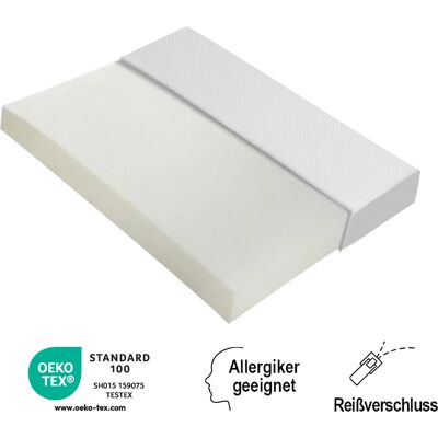 RETROK Materasso In Schiuma 140 × 200 Cm, Confortevole, Ergonomico, Particelle Antiscivolo + Maniglie, Certificato Oeko-tex, Traspirante, Rigidità H3 RETROK Materasso In Schiuma 140 × 200 Cm, Confortevole, Ergonomico, Particelle Antiscivolo + Maniglie, Certificato Oeko-tex, Traspirante, Rigidità H3