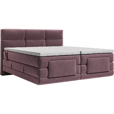 Unique Set Completo Boxspring Testata Trapuntata + Reti Elettriche Regolabili + Materasso + Topper 2 X 90 X 200 Cm Tessuto Bordeaux - Lodi Di Palacio Unique Set Completo Boxspring Testata Trapuntata + Reti Elettriche Regolabili + Materasso + Topper 2 X 90 X 200 Cm Tessuto Bordeaux - Lodi Di Palacio