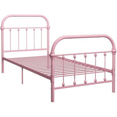 VIDAXL Giroletto Rosa In Metallo 100x200 Cm - VIDAXL Giroletto Rosa In Metallo 100x200 Cm -