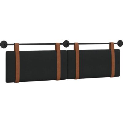 VIDAXL Testata Appesa Tinta Unita Nero 190 X 55 X 5 Cm Pu Antico VIDAXL Testata Appesa Tinta Unita Nero 190 X 55 X 5 Cm Pu Antico
