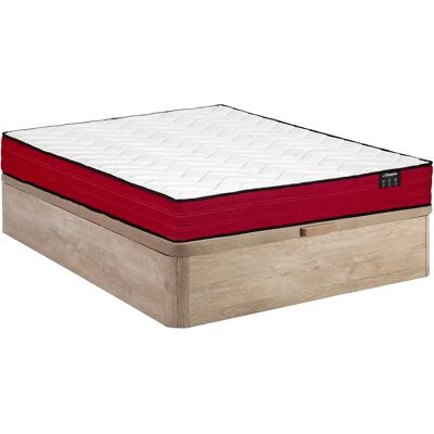 Unique Set 160 X 200 Cm Rete Letto Contenitore Naturale Chiaro + Materasso A Molle Insacchettate Sp.20cm - Jubia Di Ysmée Unique Set 160 X 200 Cm Rete Letto Contenitore Naturale Chiaro + Materasso A Molle Insacchettate Sp.20cm - Jubia Di Ysmée