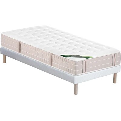 Unique Set 90 X 190 Cm Rete Imbottito + Materasso A Molle Insacchettate 5 Zone Memory Foam E Tessuto Anti-cimici Del Letto Sp.24 Cm - Virevo Di Naturea Unique Set 90 X 190 Cm Rete Imbottito + Materasso A Molle Insacchettate 5 Zone Memory Foam E Tessuto Anti-cimici Del Letto Sp.24 Cm - Virevo Di Naturea