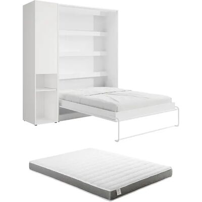 Unique Letto A Scomparsa Verticale 140 X 200 Cm 1 Colonna Contenitore Con Led Bianco + Materasso - Rapili Unique Letto A Scomparsa Verticale 140 X 200 Cm 1 Colonna Contenitore Con Led Bianco + Materasso - Rapili