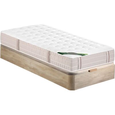 Unique Set 90 X 190 Cm Rete Contenitore Naturale Chiaro + Materasso Molle Insacchettate 5 Zone Memory Foam E Tessuto Anti-cimici Del Letto Sp.24cm - Virevo Di Naturea Unique Set 90 X 190 Cm Rete Contenitore Naturale Chiaro + Materasso Molle Insacchettate 5 Zone Memory Foam E Tessuto Anti-cimici Del Letto Sp.24cm - Virevo Di Naturea