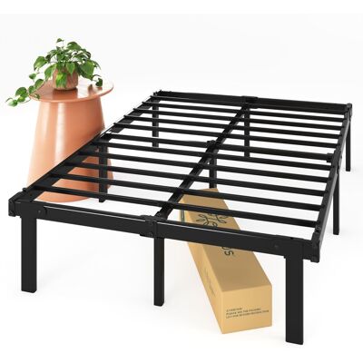 ZINUS Caleb Rete Matrimoniale 160x190 Cm - Struttura Letto Con Doghe In Metallo Incluse - Altezza 36 Cm Con Spazio Sottostante - Facile Da Montare - Nero ZINUS Caleb Rete Matrimoniale 160x190 Cm - Struttura Letto Con Doghe In Metallo Incluse - Altezza 36 Cm Con Spazio Sottostante - Facile Da Montare - Nero