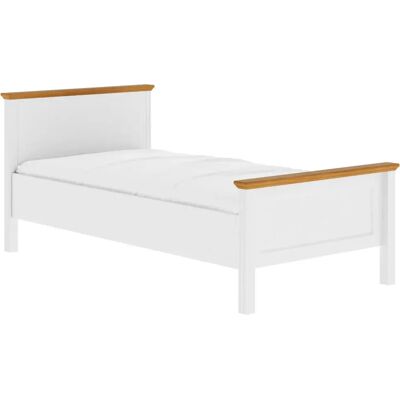M&S Letto Una Piazza E Mezza 120x200 Cm In Pino Massello Bianco Rovere M&S Letto Una Piazza E Mezza 120x200 Cm In Pino Massello Bianco Rovere