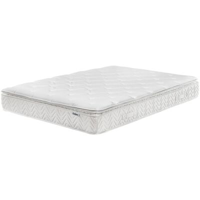 BELIANI Materasso Matrimoniale Rigido Con Molle Insacchettate Tessuto In Bambù 140 X 200 Cm 7 Zone Di Rigidità Luxus BELIANI Materasso Matrimoniale Rigido Con Molle Insacchettate Tessuto In Bambù 140 X 200 Cm 7 Zone Di Rigidità Luxus