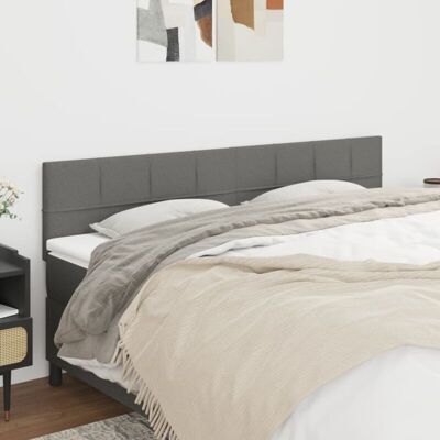 VIDAXL Testiera 2 Pz Grigio Scuro 80x5x78/88 Cm In Tessuto - VIDAXL Testiera 2 Pz Grigio Scuro 80x5x78/88 Cm In Tessuto -