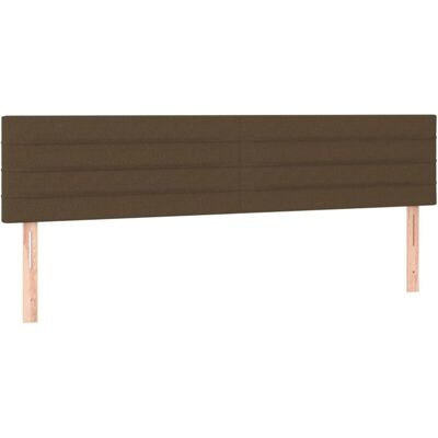 VIDAXL Testiera 2 Pz Marrone Scuro 90x5x78/88 Cm In Tessuto - VIDAXL Testiera 2 Pz Marrone Scuro 90x5x78/88 Cm In Tessuto -