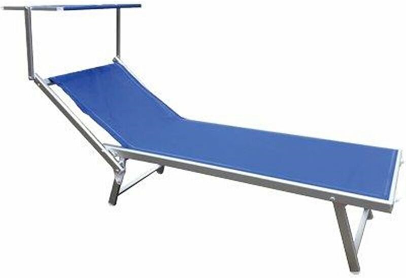 DOMUS - lettino malibu new pool alluminio/text blu cm 71X188 h.cm 41 8050513022220 agricoltura e giardinaggio