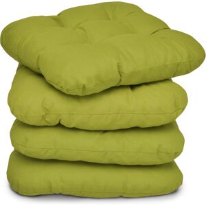 BEAUTISSU Lisa Set Di 4 Cuscini Da Sedia - 40x40x8 Cm - Cuscino Di Seduta Per Sedie Di Casa E Giardino, Imbottitura Comoda E Spessa Verde Mela - BEAUTISSU Lisa Set Di 4 Cuscini Da Sedia - 40x40x8 Cm - Cuscino Di Seduta Per Sedie Di Casa E Giardino, Imbottitura Comoda E Spessa Verde Mela -