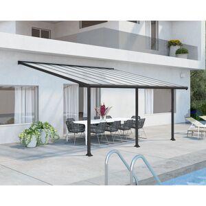 PALRAM Canopia Olympia Pergola Addossata In Alluminio 3x5.5 M Grigio PALRAM Canopia Olympia Pergola Addossata In Alluminio 3x5.5 M Grigio