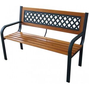 GARDENIA Panchina 2 Posti, In Legno, Struttura In Acciaio, Intreccio Spalliera In Resina, 118x52xh.75 Cm GARDENIA Panchina 2 Posti, In Legno, Struttura In Acciaio, Intreccio Spalliera In Resina, 118x52xh.75 Cm