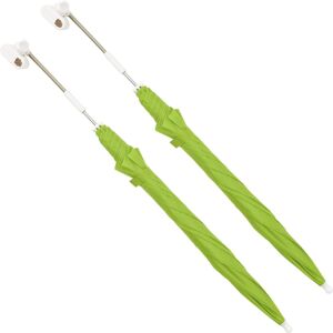 VIDAXL Ombrelloni Per Sedie Da Campeggio 2 Pz Verdi 105 Cm - VIDAXL Ombrelloni Per Sedie Da Campeggio 2 Pz Verdi 105 Cm -
