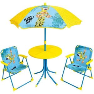 LES TENDANCES - Marsupilami Set Da Giardino Per Bambini Con 1 Tavolo, 2 Sedie Pieghevoli E 1 Ombrellone LES TENDANCES - Marsupilami Set Da Giardino Per Bambini Con 1 Tavolo, 2 Sedie Pieghevoli E 1 Ombrellone