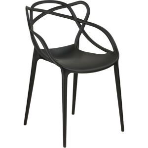TOTÒ PICCINNI - Sedia Infinity in Polipropilene Moderne Design impilabile Colore Nero