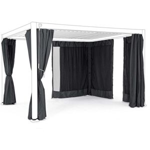 BIZZOTTO - Set 4 Teli Laterali Con Zanzariera Per Pergola Bioclimatica -bianco / 3 X 4 Mt BIZZOTTO - Set 4 Teli Laterali Con Zanzariera Per Pergola Bioclimatica -bianco / 3 X 4 Mt