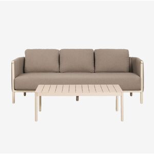 SKLUM Set Da Giardino Con Divano 3 Posti In Bouclé E Tavolino In Alluminio Boleni SKLUM Set Da Giardino Con Divano 3 Posti In Bouclé E Tavolino In Alluminio Boleni