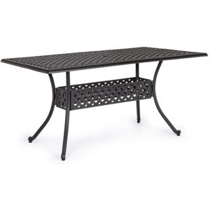 BIZZOTTO Tavolo Rettangolare Moderno in Alluminio per Esterni - 6 Persone - Antracite BIZZOTTO Tavolo Rettangolare Moderno in Alluminio per Esterni - 6 Persone - Antracite