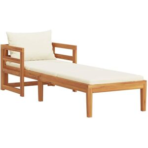 vidaXL Sedia lounge da giardino - Legno di acacia massello, cuscini, resistente alle intemperie vidaXL Sedia lounge da giardino - Legno di acacia massello, cuscini, resistente alle intemperie